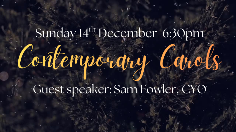 An informal service with band led carols this Sunday