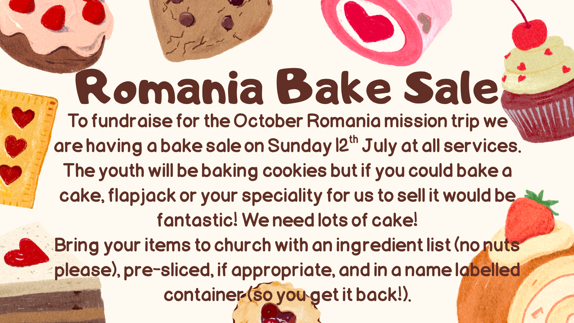 Romania Bake Sale